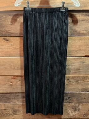 ASOS Black Pleated Maxi Skirt